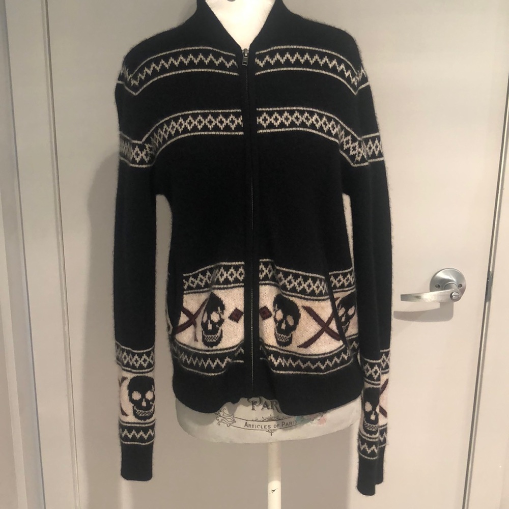 SKULL CASHMERE Knitted wool and cashmere cardigan Size XS - Authentic